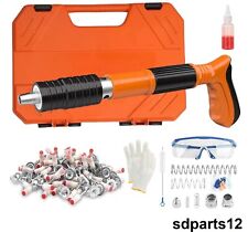 Kit Pistolet à Clous Cloueuse Pneumatique Réglable Pistolet à Ongles + 100 Clous