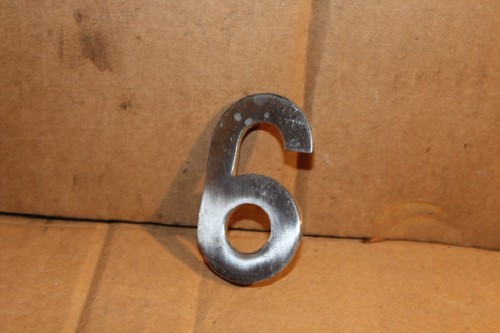 Chiffre alu plaque - chiffre, "6"