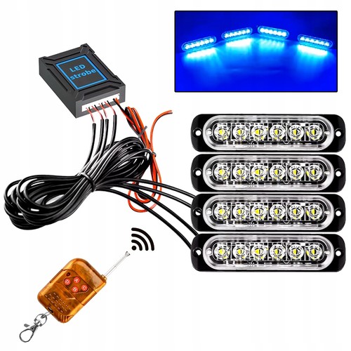 Led bleu flash - 4x,