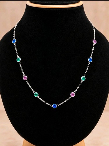 Collier argent 925 avec - , 9