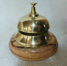 Vintage Wooden & Bronze ""Hotel"" Bell or Tablebell 