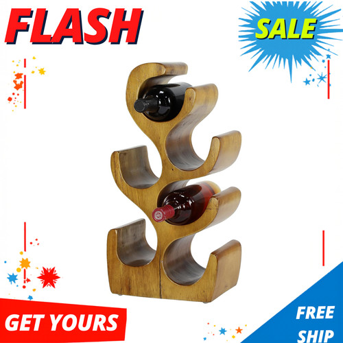 Teak wood tree shape wine - teak,