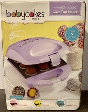 BABYCAKES MINI CAKE POP MAKER - PURPLE, ELECTRIC, NON-STICK, NEW OPEN BOX!