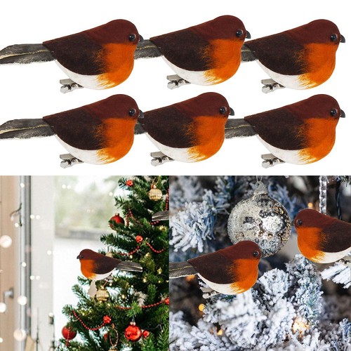 6pcs oiseaux rouge gorge - 6pcs,