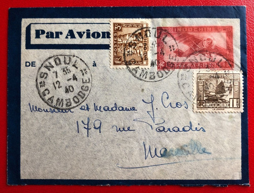 Indochine entier avion - entier-avion, tad