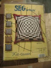 Kit coussin canevas au point