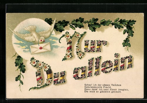 Inscription carte postale - de,