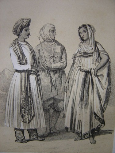 Belle lithographie costumes - belle,