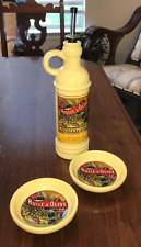 HUILE d’ OLIVE SNCD 4 PC OIL & BREAD DIPPING SET: BOTTLE,  STOPPER, 2 DISH EUC