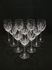 10 Cristal D'Arques Fleury Model Flamepis Wine Glasses 