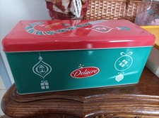 Boîte rectangulaire longue en métal - Delacre - TBE