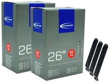 2 x tuyau de vélo Schwalbe 26 pouces Sclaverand 40-559/62-559 SV13 + 3 lève-pneu