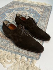 Santoni Carter Suede Leather Dress Shoes Size 10 ( EU 44 )