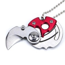 Couteau pliant militaire portable rouge 7,5 cm multi-outil poche