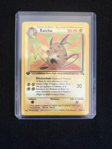 Carte pokémon raichu 62 - carte,