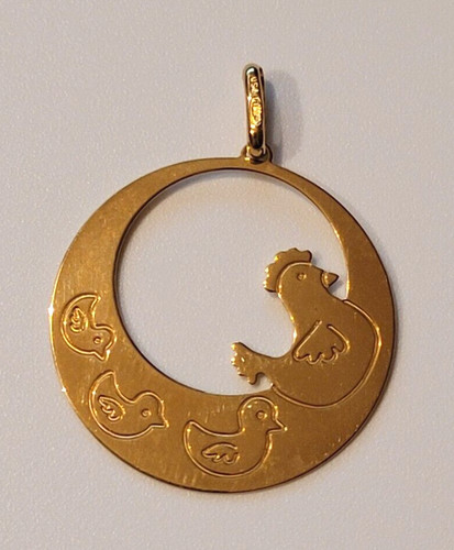 Pendentif jaune 18 - pendentif,