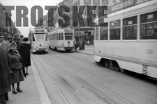 Larger Negative BELGIUM Bruxelles Brussels Tram Strassenbahn 7015 c1968 Belgian