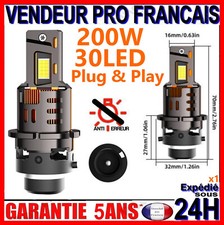 AMPOULE A LED D2S D2R VENTILE BLANC XENON 6500K POUR PHARE VOITURE CANBUS 200W