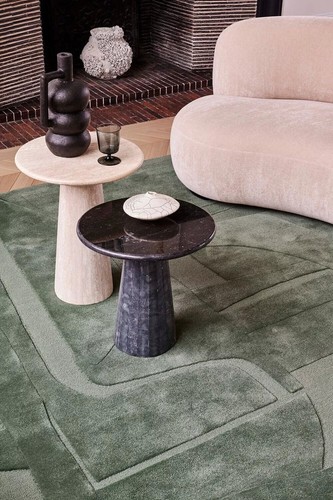Tapis laine vert pour - tapis,