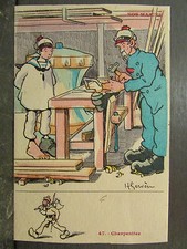 cpa illustrator signed gervese nos sailors military carpenter