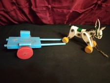 Ancien Cheval à Tirer en Bois