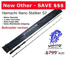 Hamachi Nano Stalker S2 Baitcaster 4-6kg I 8 - 14lb I Japanese Bass fishing rod