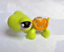 LITTLEST PETSHOP LPS #350 HASBRO TURTLE SHELL ORANGE GREEN PURPLE EYES