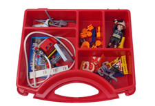 Playmobil FIGURES And Accessories LOT in Case Carwash, Fireman, Camping, Constru