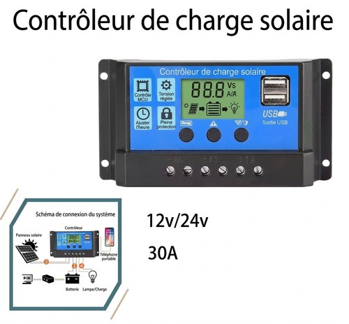 Contrôleur régulateur charge - contrôleur,