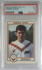 1992-93 Panini Foot 93 Zinedine Zidane #24 Psa 5