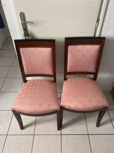 Paire chaises style - paire, empire