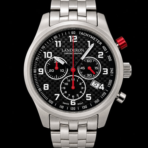 Landeron chronographe acier - chronographe,