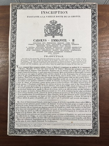 Chambéry 1803 voie sarde - 1803,