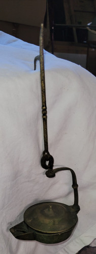 Ancienne lampe huile rat de - lampe, a