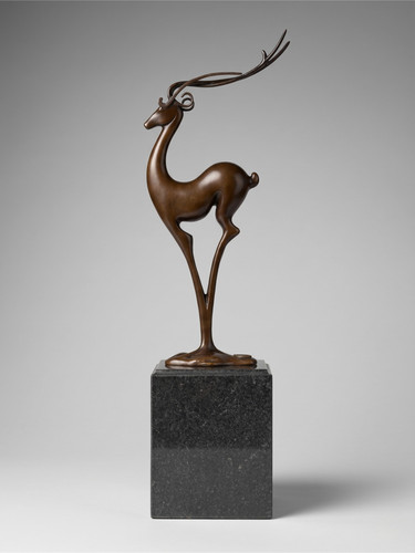 Sculpture cerf art déco - sculpture, en
