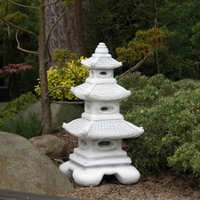 Pagode jap. Lanterne en pierre sculpture en pierre 87 cm 107 kg gris béton ré...