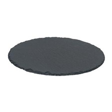 ardoise naturelle nourriture ronde / boissons plat de service - 330mm