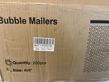 GSSUSA Black Bubble Mailers 4X8" 200 Pack, Usable Size 4X7" Padded Envelopes ...