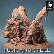 Nain Cavalier Chèvre D3 - Tusk And Steel - Lord Of The Print - 28mm Tabletop
