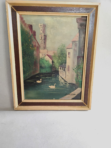 Tableau signé huile - , sur
