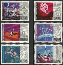 Russia, # 4007-12 Space Era Anniversary set 1972, MNH