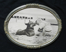 Ancien Cadre Ovale Bois et