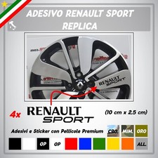 4x RENAULT SPORT STICKERS MIRROR WHEELS Captur Clio Megane Scenic Twingo