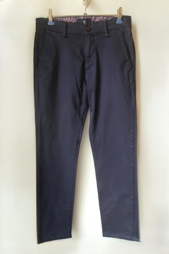 Chino izac bleu marine coton - chino,