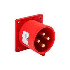 Prise Male Encastrable Triphasé 32a 3p+t 380v - 4 Broches - étanche Ip44 - Ide