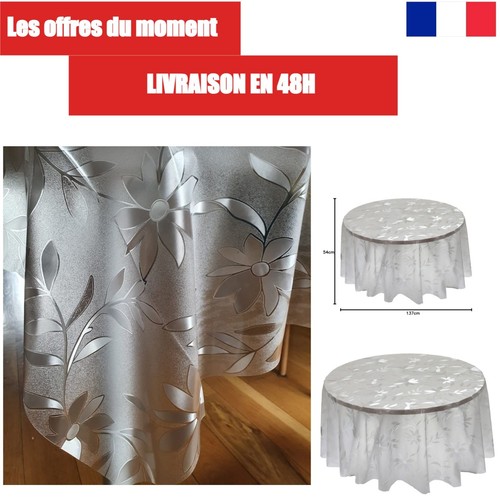 Nappe ronde transparente pvc - nappe,