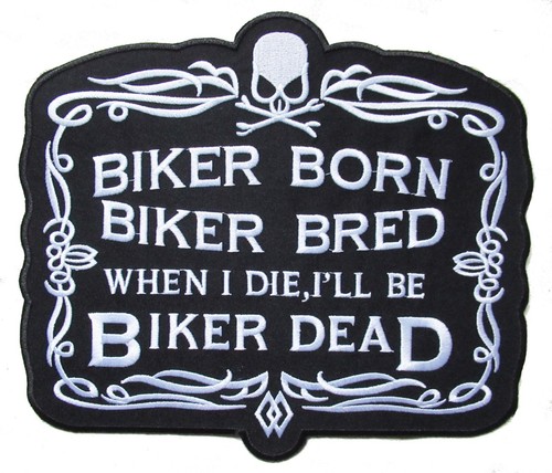 Patche dorsal biker born - , &