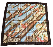 Hermès Silk Scarf "Marche Flottant Du Lac INLE ll" 35x35"  Dimitri Rybaltchenko