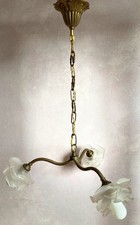 Lustre 3 bras 1900 en laiton