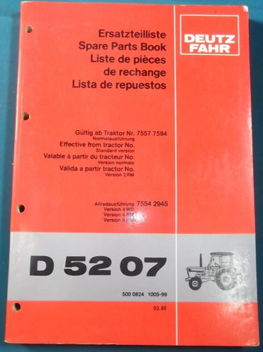 Manuel des pièces tracteur - manuel,